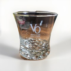 RARE Vintage ~ Etched VO IMPORTED FROM CANADA Tumbler Glass ~ NEW Old Stock