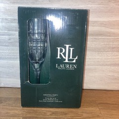 NEW VIntageRalph Lauren Aston Crystal Champagne Flutes 9.3in Discontinued Set 2