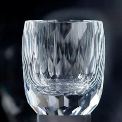 Hand Engraved Sparkle Rock Crystal Whiskey Tumbler 8Oz Luxury Men’s Gift Glass
