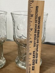 2 Vintage Libbey Country Garden Clear Daisy Flower tumbler Glasses embossed