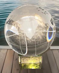 Hand Made Rainbow Crystal Globe Shannon Crystal Designs of Ireland