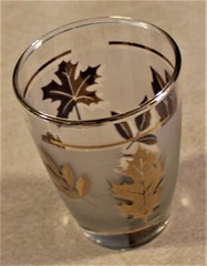 Libbey: GOLDEN FOLIAGE – 3.5″ JUICE GLASS – Single – GUC 1953-78 Stem #3003