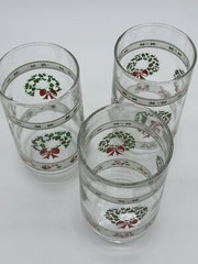 VTG Holiday Victorian Christmas Drinking Glasses Set Of 3 – Vintage Style
