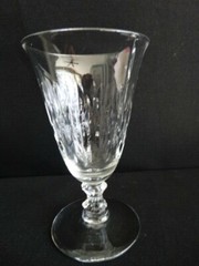 Duncan Miller Glass Polished Wheel Cut Radiance Juice Glass (D11 Stem) EUC