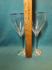 Pair Of Lenox Firelight Platinum 8 5/8″ Water Goblets