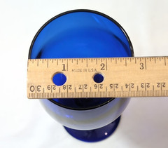 VTG Cobalt Blue Glass Wine Carafe & 2 Libbey Wine Goblets | Curated Barware Set