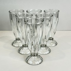 Vintage Libby – Fountain Shoppe Shop Soda Milkshake Glasses Set of 6
