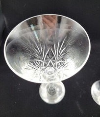 Crystal Oscar de la Renta Champagne Flutes Wine Glasses WALDORF 8 5/8″ SET of 4