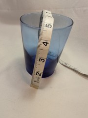 Vintage Libbey 12 oz. Flat Tumbler Lowball Flare Blue Mediterranean