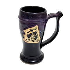 Grey Fox Pottery Stein 2010 Michigan Renaissance Festival Limited Edition Blue