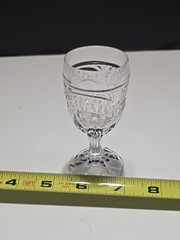 Crystal d’Adriana «LUNA» Cordial Glasses 24% Lead Crystal 3 5/8″ Tall Clear VTG