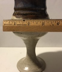 Studio Art Pottery Handmade Stoneware Wine Goblet Chalice Lot Of 3 Unmarked