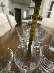 Val St Lambert State Plain Water Goblet Glasses Large And Small Lot Of 16 Total