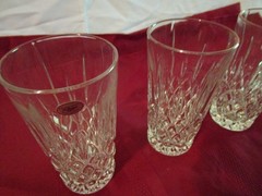 Gorham King Edward Highball Crystal Glasses with Textured Foot – Set of 4