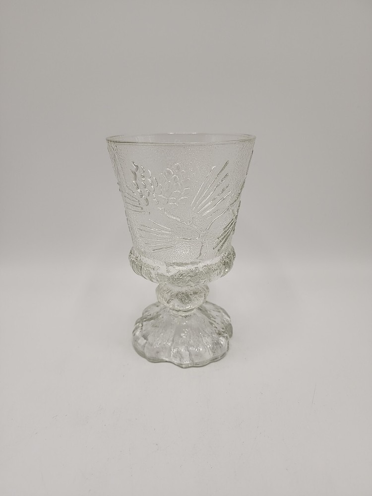 Tiara Ponderosa Pine 6 Inch Water Goblet-Mint Condition – Thick / Heavy