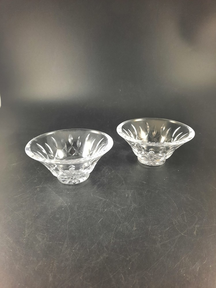 Set of 2 Vintage Waterford Cut Crystal 5″ Finger Bowls Dishes
