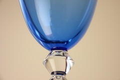 Baccarat Vega Fortissimo wine glass Blue Clear Crystal Red/White Wine Glass