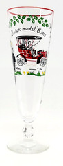 Libbey Glass Company Horseless Carriage 1905 Buick Model C Pilsner Glass