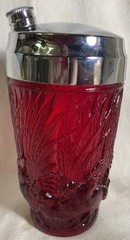 Chanticleer Red Martini Mixer 7.5″ Duncan Miller Glass Company