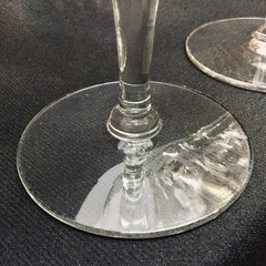 Set 8 Vintage Cut Crystal Wine Goblets 7-1/2” Optic Gray Cut Crystal