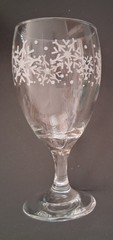 Set of Four (4) Beautiful Snowflake Goblets 14 Oz
