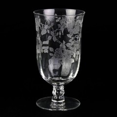 Fostoria Willowmere Etch Iced Tea Glass, Vintage Elegant 12oz Tumbler 5 3/4″