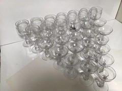 Antique Circa Early Century Designed by Bryce Beautiful Ribbed Coupe Glass 