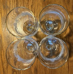 Libbey Pines Etched Winter Trees 10 oz Wine Goblets Set of 4 Holiday Glasses 7”