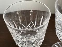 Pair of Waterford Cut Crystal Lismore 4 1/4 Inch Port Wine Glasses 2 oz.
