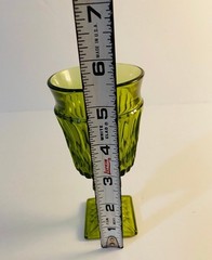 Vintage Indiana Mount Vernon Green Wine Glass 5.5” inches Replacement