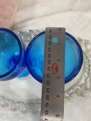 Imperial Glass Hoffman House Antique Blue Water Goblets Pair (1c) 5.8inch