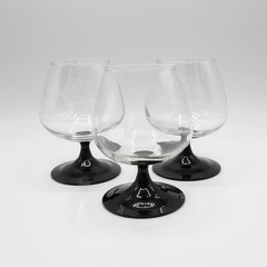 Domino Signature Black by Cristal D’Arques-Durand Brandy Glasses Set of 3