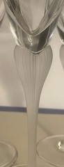 Mikasa SEA MIST Frosted Stem Champagne Flutes Set Of Three (3) Excellent