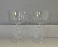 Princess House Crystal ESPRIT Champagne Glasses – Pair (2) – Bright & Clear