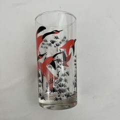 Canadian Geese Pink & Black Set Of Four Anchor Hocking Glass Tumblers