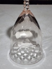 Central Glass Works 1426 Pink Twisted Stem Diamond Optic 7 1/4″ WATER GLASS