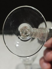SET OF 2- Vintage Air Twist Stem Cordial Liquor Glasses 3 3/4” Tall