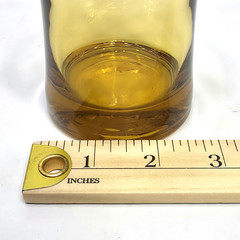 Vtg Amber Drinking Glass Flared Tumbler Replacement, 5.75″ Weighted Bottom 1950s