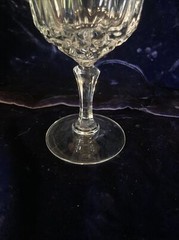 Vintage Faceted Stem Cristal Water Goblet 6 1/4 8oz