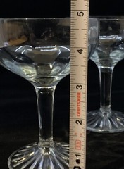 Set of Three 3 Sherbet Champagne Drink Dessert Glasses Stemmed Vintage MINT
