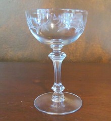 Tiffin Franciscan Elizabeth Gray Cut #17453 Stem Clear Liquor Cocktail(s)