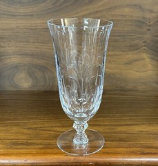 Set of (9) Tiffin CHARDONNAY 6.875” Tall Iced Tea Glasses, Signed
