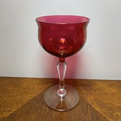 Set of 12 Vintage Cranberry Liquor/Cordial Stemmed Glasses