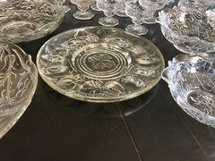 A Early 20th c Group of 104 Pieces of McKee Glass Clear Rock Crystal Stemware