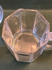 2 Vtg NOS New Arcoroc France OCTIME Clear Octagon Coffee Cups Mugs MCM Modern