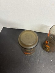 3 Vintage Libbey Tawny Garden Party Butterfly Drinking Glasses Smoke Brown