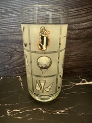 Vintage MCM 1960’s CULVER Fairway Golf Theme Highball Glass Tumbler