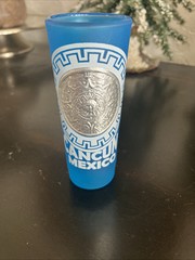 Mexican Shot Glass Colorful Aztec Medallion