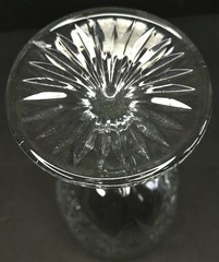 Libbey Glass Hobstar Clear Goblet Water Goblet 71/4″ Tall Ornate Heavy