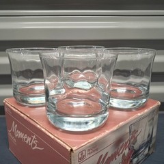 VTG Anchor Hocking Moments Rocks Glasses 10oz Whiskey Lowball Weighted USA 4pack